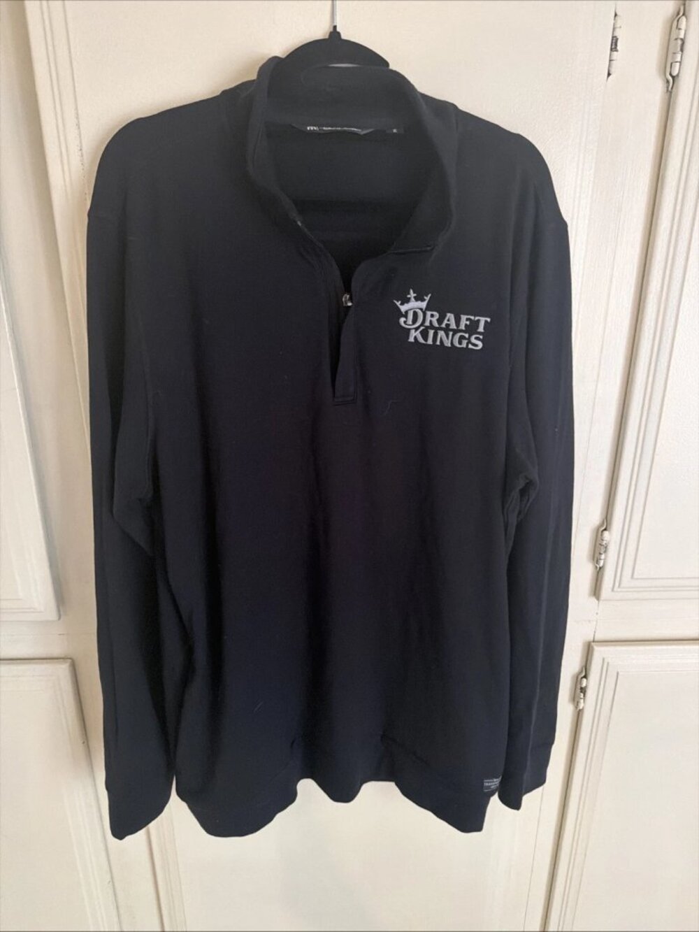 Travis Mathew x Draft Kings 1/4 Zip Fleece Black Pullover Men’s XL